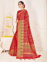 Red Banarasi Art Silk Woven Saree